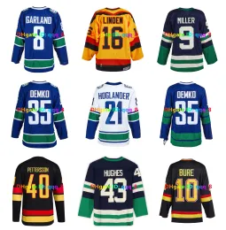 Quinn Hughes Elias Pettersson Canucks CCMホッケージャージーコナーガーランドニルズホグランダークズメンコJ.T.ミラー・サッチャー・デムコ・ジーノ・オジック・パベルb