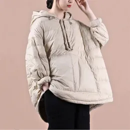 Piumini da donna Parka Cappotti invernali Sciolti Mezza cerniera Capispalla retrò Casual Giacche imbottite in cotone con cappuccio Abbigliamento Cappotto Donna 231208