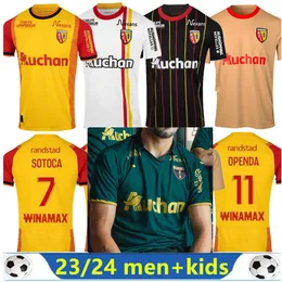 RC 23/24 Lens Sainte Barbe Soccer Jerseys Openda Buksa Kakuta Sotoca Fofana da Costa Maillot de Foot Medina Oreba Gradit Frankowski 2023 2024 Medina Football Ball