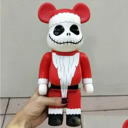 Movie Games 400% 28Cm The Bearbrick Santa Claus And Pumpkin Prince Jack Bear Figures Toy For Collectors Art Work Model Dec251A Good Dr Dhydy