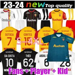 23 24 RC Lens home away terceiro maillot camisas de futebol 2023 DA COSTA KAKUTA OPENDA 11 GANAGO SOTOCA FOFANA FORTES Camisas de futebol 2024 crianças BUKSA CABOT66