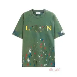 قمصان Lanvin Hoodie Men Men Men Thirts Therts Rightled Ink Style Typeries T Derts Depts Co-Branding Lanvins Shirt Mens DesigneLuxurys S-2XL 23 7M8T Daim