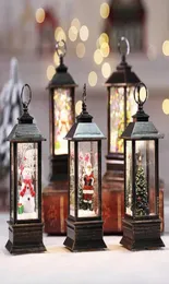 Gift LED Christmas Crystal Light Rotate Glitter Xmas Small Lantern Lamp New Year Kids Snow Globe Deco Santa Claus Small Oil Lamp H6562711