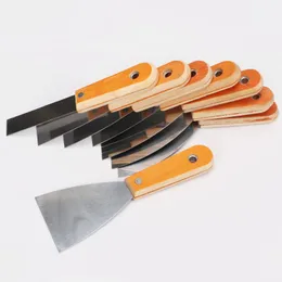 Wholesale putty knife with wooden handle, double clip mirror putty knife, mud scraper, manufacturer