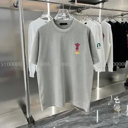 23SS Tasarımcı Mektubu Baskı Tişörtleri Tee Sweatshirt Moda Yüksek Sokak Kısa Kollu Yaz Günlük Tişört Nefes Alabilir Erkekler Kadın Mürettebat Boyun Tees Elbiseleri Wo 31204