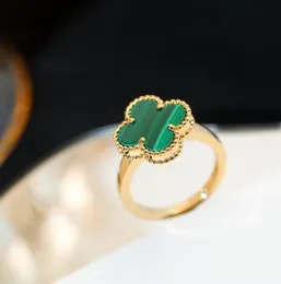 Designer ring gilt fourleaf clover chalcedony black agate malachite white Fritillaria Lady Lucky natural lime fritillaria inspire3068503