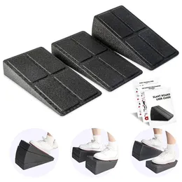 Yoga Blocks 3PCS Yoga Foot Stretcher Bricks Squat Wedge Blocks Slant Boards for Exercise Yoga Fitness Gym Equipment Adjustable Non-Slip 231208