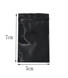 57cm Mini Black Zip Lock Resealable Zipper Bag 500pcslot Self Seal Plastic Package Bag Retail Zipper Grocery Gift Packing Storag6627758