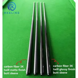 Bilardo ipuçları tam karbon fiber mola ipucu 12 bölünmüş 128mm uç tekil eklem karbon3k Parlak karbon fiber popo havuzu oyunu 231208