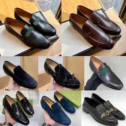 Klassiska kvinnor Flat Designer Dress Shoes Loafers Cowhide Metal Buckle Lady Oxford Leather Letter Mules Princetown Men Trample Wedding Size 35-46 F8BD#