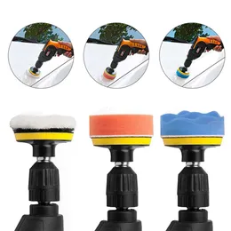 Ny bilskumborr Polering Pad Kit Buffing Pads Sponge Set Drill Power Tool Radlight Wheel Polimento Pad Polimento Polimento Polisseurs