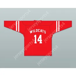 Custom Troy Bolton 14 East High School Wildcats Hockey Jersey New