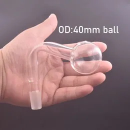 Stor storlek 40 mm skålglasolja brännare rör rökning tillbehör bubblare 10mm 14mm 18mm hane ner stamskålar glida för vattenpipa bong glasolja nagelrör