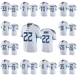 Tennessetitansmen #8 Marcus Mariota 22 Derrick Henry 17 Ryan Tannehill 11 A.J.Jersey de futebol juvenil de mulheres marrons personalizados