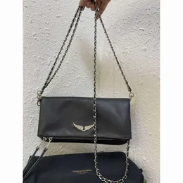 Modedesigner kvinna väska kvinnor zadig et voltaire axel väska vintage bolso handväska handväska äkta läder kors kroppskedja