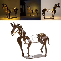 الكائنات الزخرفية التماثيل الحصان المعدني النحت Adonis الحصان ثلاثي الأبعاد Openwork Abstract خمر مكتب المكتب ديكور المنزل الحلي للهدايا 231208