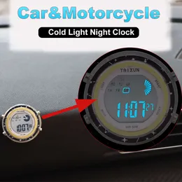 Auto Neue Neue Automotive Motorrad Kalt Licht Nachtsicht Elektronische Uhr Wasserdichte Uhr Zeit Datum Led Digital Display Zubehör