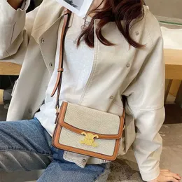 Cópia Legal Bolsas Deisgner Celins loja online Anna Lisa Bolsa do mesmo estilo Tofu Triumphal Arch Box Pequeno Quadrado Moda Um Ombro Crossbody 2023 Novo Tem Logotipo