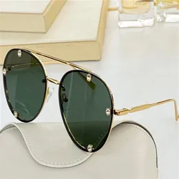 2045 Fashion Summer Style Gradient Lens Solglasögon UV 400 SKYDD FÖR KVINNA VINTAGE OUTER METAL ROUND Frame Top Quality Come wi267e