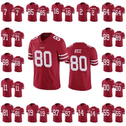 San Francisco''49ers''Men 11 Brandon Aiyuk 97 Nick Bosa 7 Colin Kaepernick 80 Jerry Rice Personalizado Mulheres Juventude Futebol Jersey