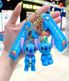 Cute Animation Stitch Jewelry KeyChain Different Design PVC Key Ring Accessories7963307