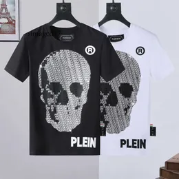 CAMISA lisa Hombres Camiseta Phillip Diseñador OSO Diseñador Camisetas Philipps diseñador T Pleins Ropa de marca para hombre Rhinestone PP Cráneo Hombres CAMISETA REDONDA N 844