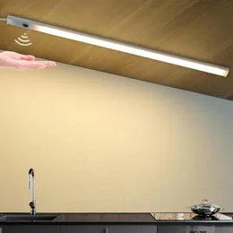 Lampada da cucina a LED intelligente alimentata con sensore a scansione manuale, retroilluminazione ad alta luminosità per armadi, cassetti, 30 40 50 Cm2236