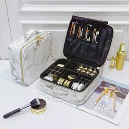 Kosmetiska väskor fall skönhet borste makeup väska rese kvinnor fodral stor kapacitet make up box nödvändiga verktyg lagring vattentät 231208