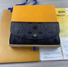 Women Designer Wallets Luxury Mens Womens Louiseity Long Purses Embossed Flower Letters Credit Card Holders Ladies Viutonity Money Clutch Bags with Original Box