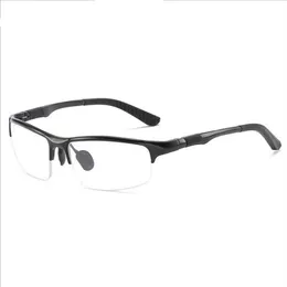 Fashion optical Frame Sport Aluminum magnesium Eyewear Flat mirror half frame glasses Short Sight eyewear251D