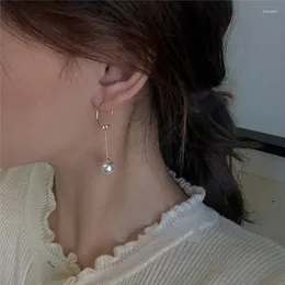 Orecchini a cerchio Perla di conchiglia di gioielli in argento sterling 925 di qualità per le donne