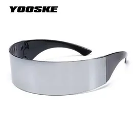 YOOSKE Funny Futuristic Wrap Around Monob Costume Sunglasses Mask Novelty Glasses Halloween Party Party Supplies Decoration274W