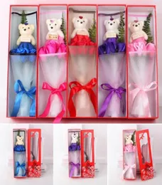 Soap Rose Flower Cute Bear Teddy Bear Girlfriend Valentine039s Day Gift15839615