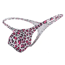 Sissy Mens Thongs Leopard Print Pouch Breattable låg midja G String Jockstrap Gay Underwear Men