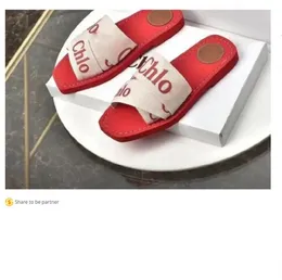 2023 Vi nyaste märkesvaror Woody Mules Fflat Slipper Deisgner Lady Lettering Fabric Outdoor Leather Sole Slide Sandal 35-42 A2