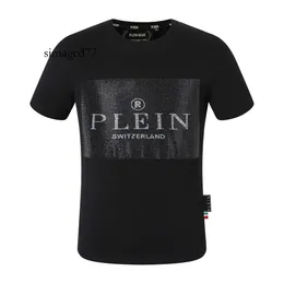 дизайнер Philipps Pleins Мужская простая футболка SHIRT BEAR Дизайнерские футболки Phillip T Мужская дизайнерская брендовая одежда Rhinestone PP Skull Мужская ФУТБОЛКА КРУГЛЫЙ NE 498