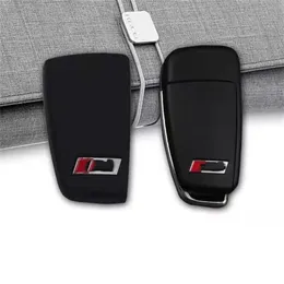 S3 RSロゴBUDI A3 S3 Q3 A6 L TT Q7 R8 3-Button Car Key Modified Key Shell Sleeve284pのロゴバックカバー