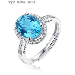 사이드 스톤즈 Zultanite 3.0ct 925 Silver Inlaid Sapphire Topaz Blue Tears 공주 새 반지 얼음 얼음 Moissanite Ring Jewelry YQ231209