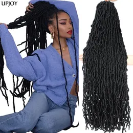 Parrucche sintetiche Capelli all'uncinetto Soft Locs 18 24 36 pollici Faux Locs Capelli all'uncinetto Trecce pre-loced Capelli sintetici all'uncinetto Capelli Dreadlocks 231208