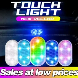 New 1PC Car Interior 5V LED Lighting Finger Touch Sensor LED Attraction USB Charge 6 Bulbs Auto Roof Ceiling Reading Lamp Door Light