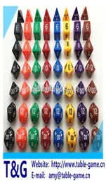 WholeWholes 7pcsset High Quality Colorful Dice Set D4D6D8D10D10D12D20 dungeons and dragonsnovelty RPG Digita8136858