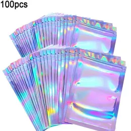 Bolsa de almacenamiento Clear Seal Pestañas Paquete holográfico 100 unids / set Bolsas Láser JLLVG Yummy Shop357G