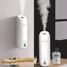 Diffusori di oli essenziali 100m³ Diffusore di oli essenziali 45ML 3 modalità Diffusore di aromi Montaggio a parete Fragranza per ambienti Home Toilette el Purificatori d'aria Umidificatore 231208