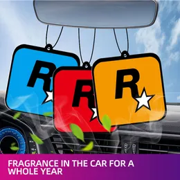 New Car Fragrance R Star Pendant Air Freshener Car Rear View Hanging Long-Lasting Aromatherapy Fragrance Tablets Car Deodorization