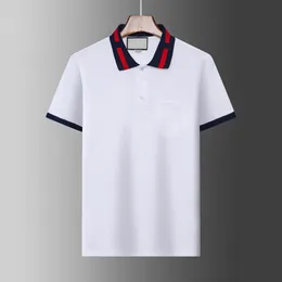 Mens Designer Polos skjortor för Man High Street Italy broderi ormar små bin tryck varumärken Kläder Cottom Clothing Tees