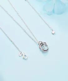 925 Sterling Silver Family Er alltid omgiven hänge halsbandskedja för kvinnor män fit stil halsband gåva smycken 391455c01-609225157