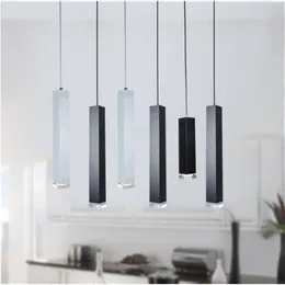 led Pendant Lamp dimmable Lights Kitchen Island Dining Room Shop Bar Counter Decoration Cylinder Pipe Hanging Lamps290p