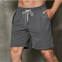 Herenshorts Casual cargo voor heren Elastische taille All-Match Dunne losse zakken Outdoor Pure kleur Zomer Fitness Joggingbroek Strand