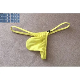 Gay quente novo masculino gelo tanga cor sólida confortável bolsa fina translúcida roupa interior jockstrap