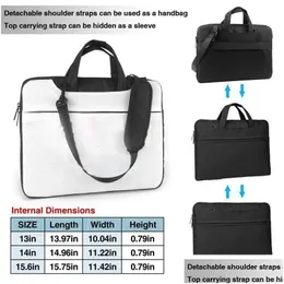 Cajas para portátiles Mochila 10 unids Estuche en blanco Sublimación Consumibles Shoder Bolsas para 13 pulgadas 14 pulgadas 15.6 pulgadas Computadoras de entrega Red OTY8C